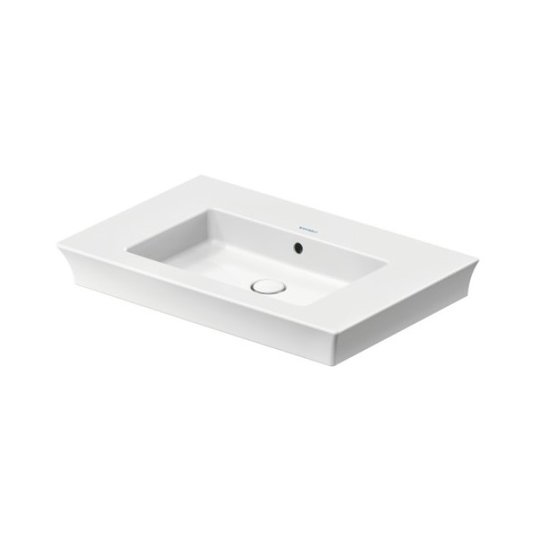 Раковина 75х49 см Duravit White Tulip, белый (2363750060) На столешницу, Подвесные Прямоугольные