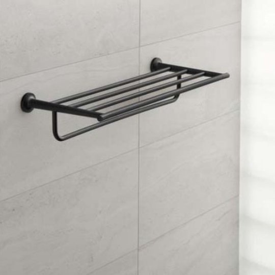 Полка с полотенцедержателем 61 см Duravit Starck T, черный матовый (0099444600) Полотенцедержатели, Полочки Duravit