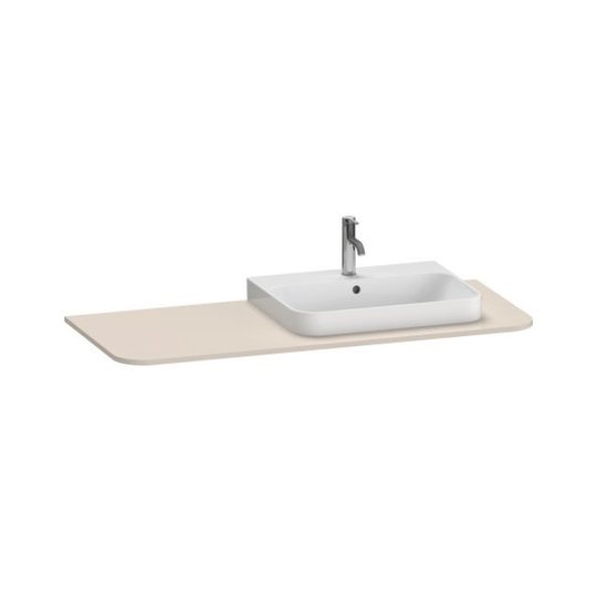 Стільниця 130х55 см виріз праворуч Duravit Happy D. 2 Plus, сіро-коричневий супер матовий (HP031KR8383) Duravit Стільниці