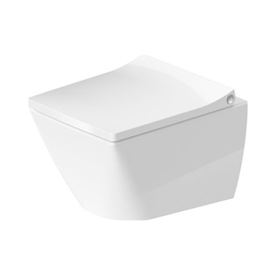Подвесной безободковый унитаз Duravit Rimless Viu, белый (2573090000) Подвесные 