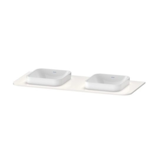 Столешница 130х55 см с двумя вырезами Duravit Happy D.2 Plus, белый (HP032KB2222) Duravit Столешницы