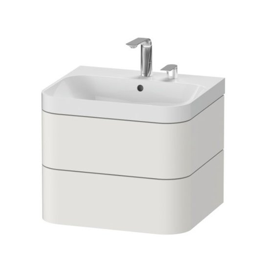 Меблевий комплект 57, 5х49 см Duravit Happy D. 2 Plus, білий шовковисто-матовий (HP4345E3939) Duravit Меблеві комплекти