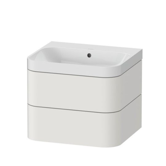 Меблевий комплект 57, 5х49 см, без отвору під змішувач Duravit Happy D. 2 Plus, білий шовковисто-матовий (HP4345N3939) Duravit Меблеві комплекти