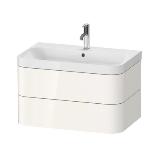 Мебельный комплект 77,5х49 см, 1 отверстие под смеситель Duravit Happy D.2 Plus, белый (HP4347O2222) Duravit Мебельные комплекты