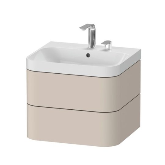 Мебельный комплект 57,5х49 см Duravit Happy D.2 Plus, серо-коричневый супер матовый (HP4345E8383) Duravit Мебельные комплекты