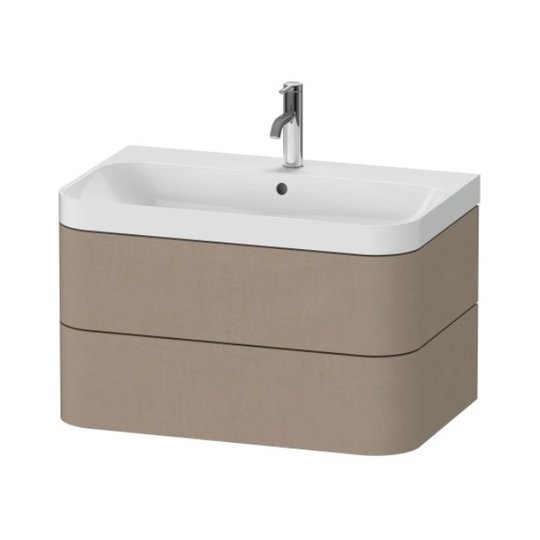 Мебельный комплект 77,5х49 см, 1 отверстие под смеситель Duravit Happy D.2 Plus, льняной декор (HP4347O7575) Duravit Мебельные комплекты