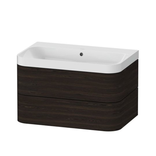 Меблевий комплект 77,5х49 см, без отвору під змішувач Duravit Happy D. 2 Plus, горіх (HP4347N6969) Duravit Меблеві комплекти
