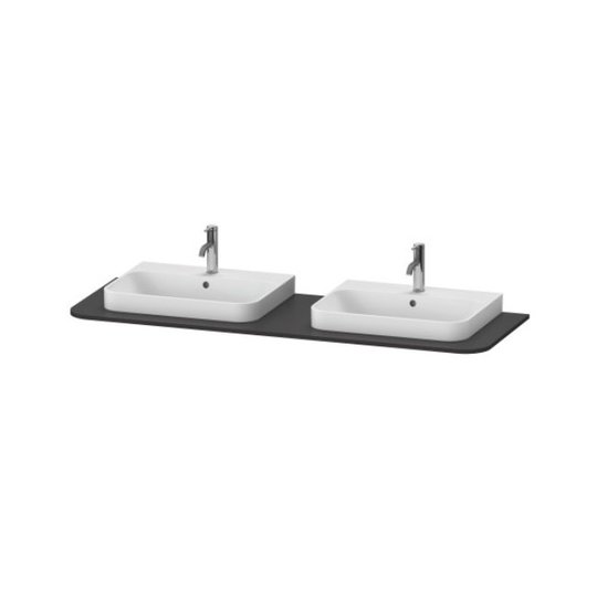 Столешница 160х55 см с двумя вырезами Duravit Happy D.2 Plus, графит (HP032HB8080) Duravit Столешницы