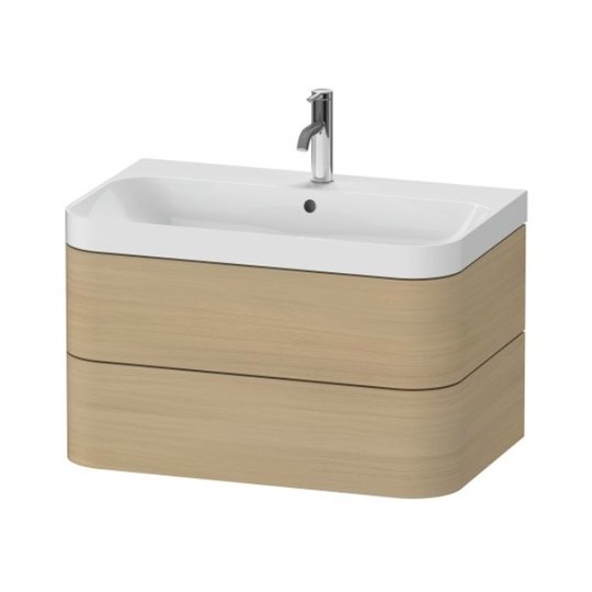 Меблевий комплект 77,5х49 см, 1 отвір під змішувач Duravit Happy D. 2 Plus, дуб (HP4347O7171) Duravit Меблеві комплекти