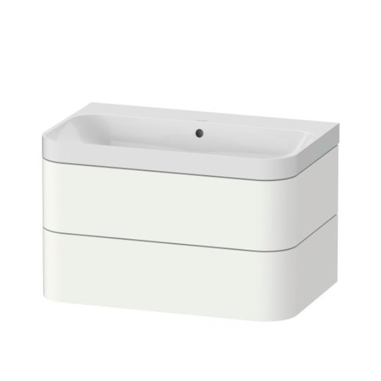 Меблевий комплект 77,5х49 см, без отвору під змішувач Duravit Happy D. 2 Plus, білий матовий (HP4347N3636) Duravit Меблеві комплекти