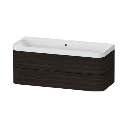 Мебельный комплект 117,5х49 см, без отверстия под смеситель Duravit Happy D.2 Plus, орех (HP4349N69690000) Duravit Мебельные комплекты