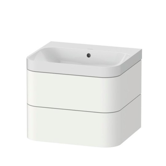 Мебельный комплект 57,5х49 см, без отверстия под смеситель Duravit Happy D.2 Plus, белый матовый (HP4345N3636) Duravit Мебельные комплекты
