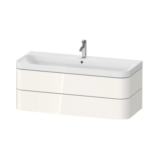Мебельный комплект 117,5х49 см, 1 отверстие под смеситель Duravit Happy D.2 Plus, белый (HP4349O22220000) Duravit Мебельные комплекты