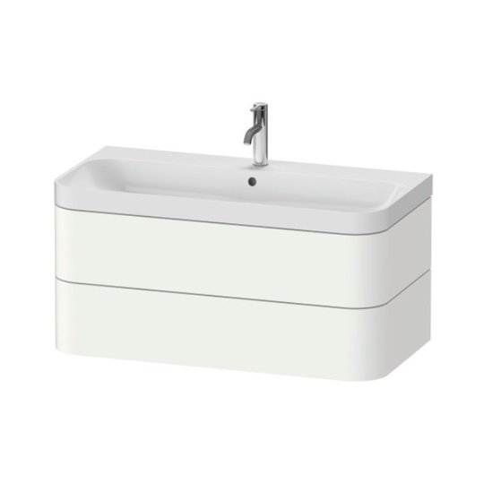 Мебельный комплект 97,5х49 см, 1 отверстие под смеситель Duravit Happy D.2 Plus, белый матовый (HP4348O3636) Duravit Мебельные комплекты