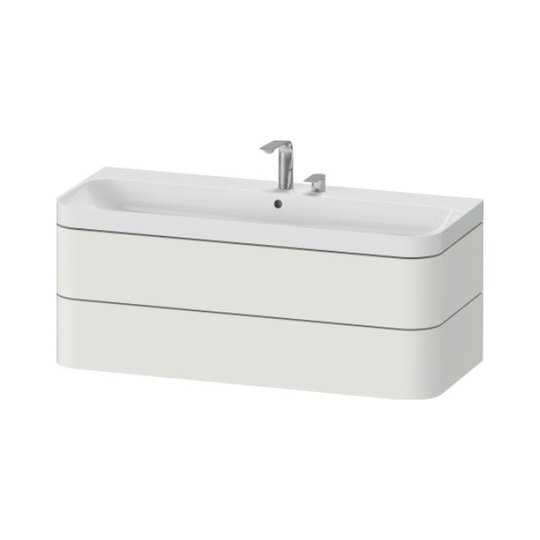 Меблевий комплект 117, 5х49 см, 2 отвори під змішувач Duravit Happy D. 2 Plus, білий шовковисто-матовий (HP4349E39390000) Duravit Меблеві комплекти