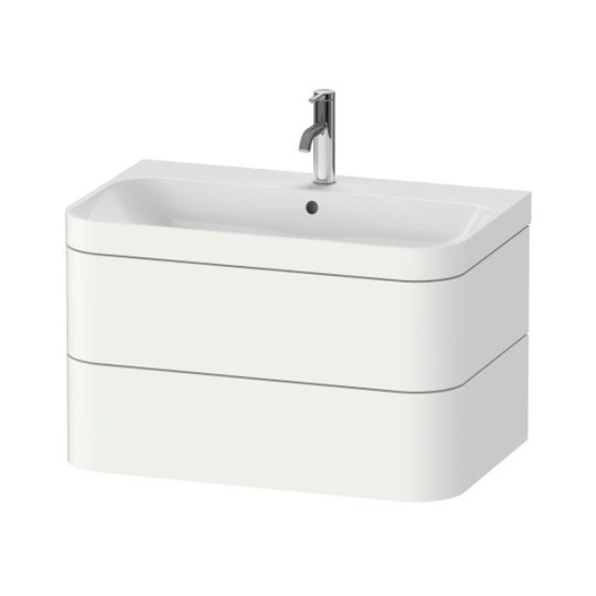 Меблевий комплект 77,5х49 см, 1 отвір під змішувач Duravit Happy D. 2 Plus, білий матовий (HP4637O3636) Duravit Меблеві комплекти