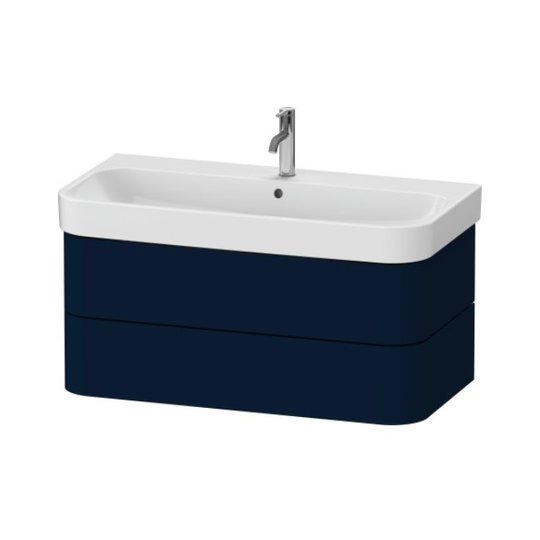 Тумба подвесная под раковину, 2 ящика, 97,5х49 см Duravit Happy D.2 Plus, темно-синий (HP4388098980000) Duravit Тумбы