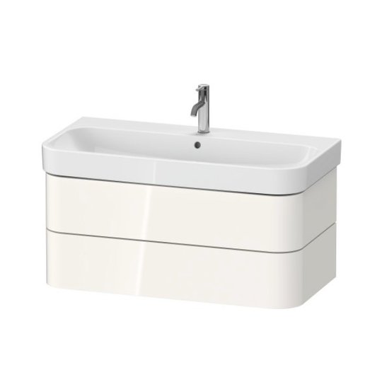 Тумба подвесная под раковину, 2 ящика, 97,5х49 см Duravit Happy D.2 Plus, белый (HP4388022220000) Duravit Тумбы