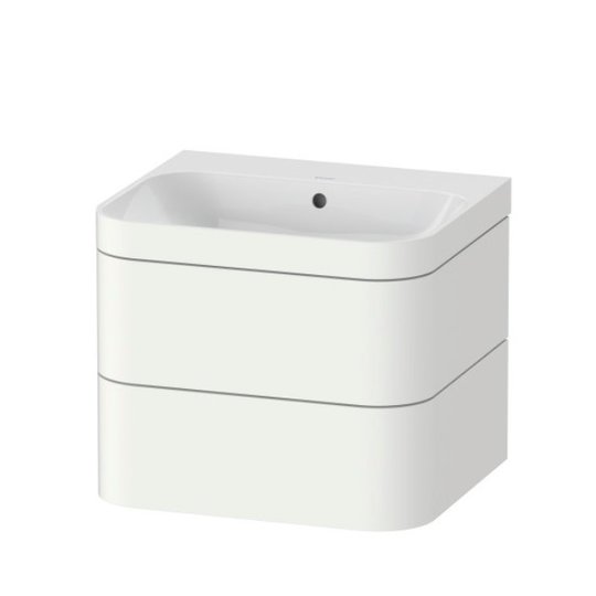 Меблевий комплект 57, 5х49 см, без отвору під змішувач Duravit Happy D. 2 Plus, білий супер матовий (HP4635N8484) Duravit Меблеві комплекти