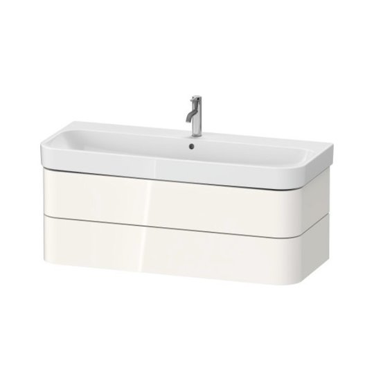 Тумба подвесная под раковину, 2 ящика, 117,5х49 см Duravit Happy D.2 Plus, белый (HP4389022220000) Duravit Тумбы