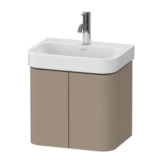 Тумба подвесная под раковину, 2 дверцы, 47,5х35 см Duravit Happy D.2 Plus, льняной декор (HP4384075750000) Duravit Тумбы