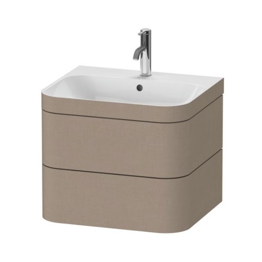 Меблевий комплект 57, 5х49 см, 1 отвір під змішувач Duravit Happy D. 2 Plus, лляної декор (HP4635O7575) Duravit Меблеві комплекти