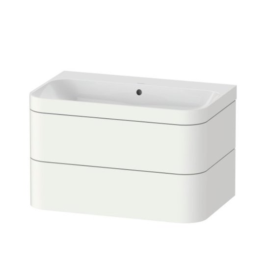 Меблевий комплект 77, 5х49 см, без отвору під змішувач Duravit Happy D. 2 Plus, білий супер матовий (HP4637N8484) Duravit Меблеві комплекти