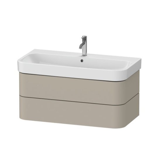 Тумба подвесная под раковину, 2 ящика, 97,5х49 см Duravit Happy D.2 Plus, серо-коричневый (HP4388060600000) Duravit Тумбы