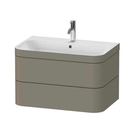 Меблевий комплект 77,5х49 см, 1 отвір під змішувач Duravit Happy D. 2 Plus, сірий камінь (HP4637O9292) Duravit Меблеві комплекти