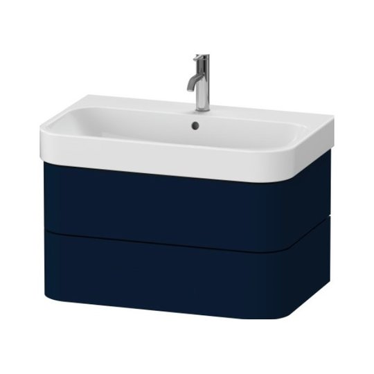 Тумба подвесная под раковину, 2 ящика, 77,5х49 см Duravit Happy D.2 Plus, темно-синий (HP4387098980000) Duravit Тумбы