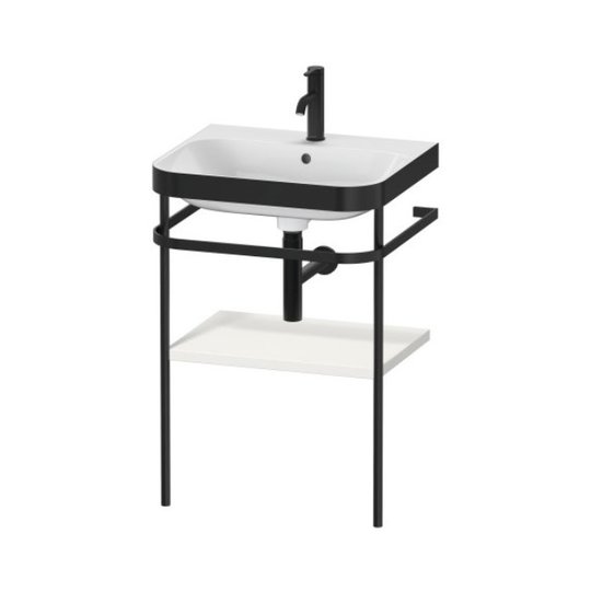 Мебельный комплект с раковиной с 1 отверстием и консолью, 57,5х49 см, Duravit Happy D.2 Plus, белый супер матовый (HP4735O8484) Duravit Мебельные комплекты