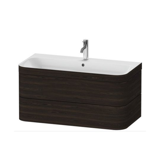 Мебельный комплект 97,5х49 см, 1 отверстие под смеситель Duravit Happy D.2 Plus, орех (HP4638O6969) Duravit Мебельные комплекты