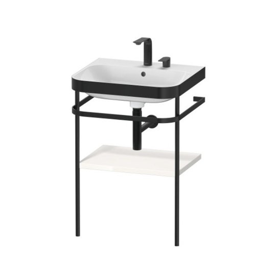Меблевий комплект з раковиною на 2 отвори і консоллю, 57, 5х49 см, Duravit Happy D. 2 Plus, білий (HP4735E2222) Duravit Меблеві комплекти