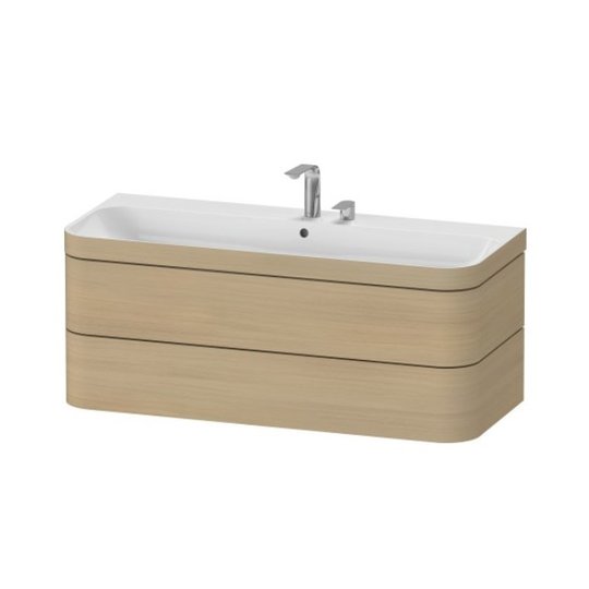Меблевий комплект 117, 5х49 см, 2 отвори під змішувач Duravit Happy D. 2 Plus, дуб (HP4639E71710000) Duravit Меблеві комплекти