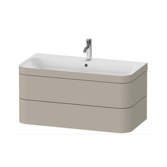 Мебельный комплект 97,5х49 см, 1 отверстие под смеситель Duravit Happy D.2 Plus, серо-коричневый (HP4638O6060) Duravit Мебельные комплекты
