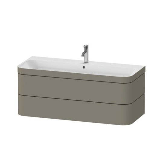 Мебельный комплект 117,5х49 см, 1 отверстие под смеситель Duravit Happy D.2 Plus, серый камень (HP4639O92920000) Duravit Мебельные комплекты