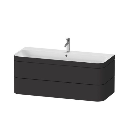 Мебельный комплект 117,5х49 см, 1 отверстие под смеситель Duravit Happy D.2 Plus, графит (HP4639O80800000) Duravit Мебельные комплекты