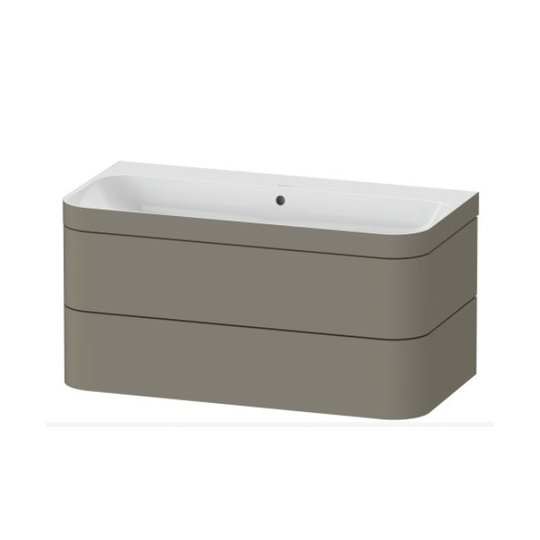 Мебельный комплект 97,5х49 см, без отверстия под смеситель Duravit Happy D.2 Plus, серый камень (HP4638N9292) Duravit Мебельные комплекты