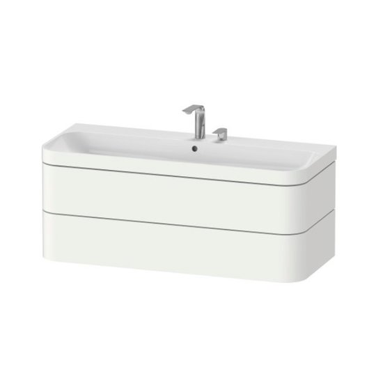 Меблевий комплект 117, 5х49 см, 2 отвори під змішувач Duravit Happy D. 2 Plus, білий супер матовий (HP4639E84840000) Duravit Меблеві комплекти