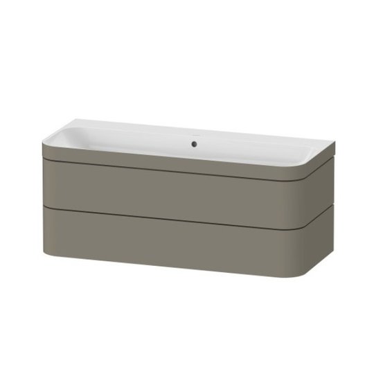 Меблевий комплект 117, 5х49 см, без отвору під змішувач Duravit Happy D. 2 Plus, сірий камінь (HP4639N92920000) Duravit Меблеві комплекти