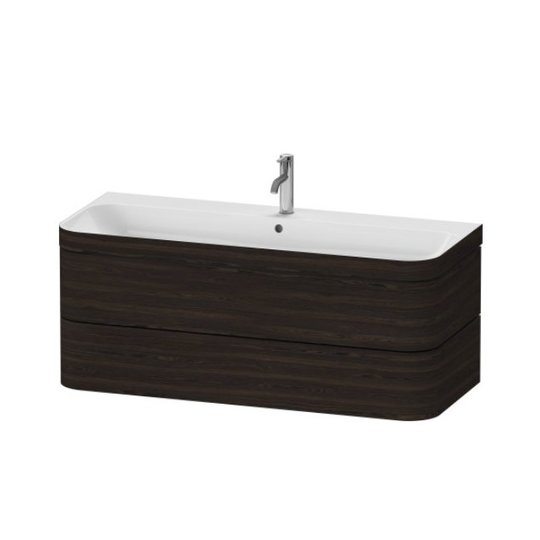 Мебельный комплект 117,5х49 см, 1 отверстие под смеситель Duravit Happy D.2 Plus, орех (HP4639O69690000) Duravit Мебельные комплекты