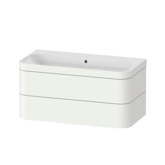 Мебельный комплект 97,5х49 см, без отверстия под смеситель Duravit Happy D.2 Plus, белый матовый (HP4638N3636) Duravit Мебельные комплекты