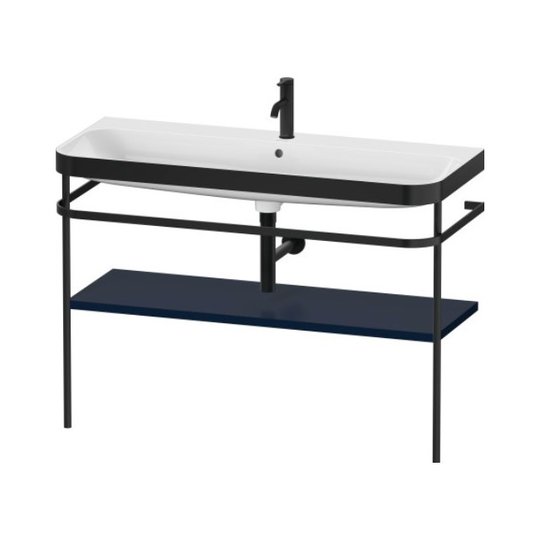 Мебельный комплект с раковиной с 1 отверстием и консолью, 117,5х49 см, Duravit Happy D.2 Plus, темно-синий (HP4739O98980000) Duravit Мебельные комплекты