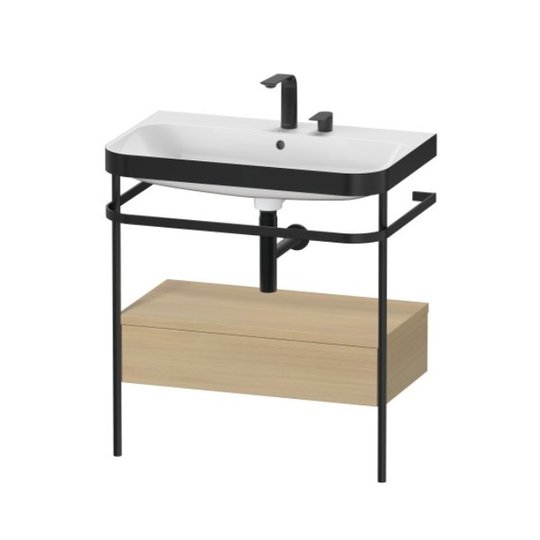Мебельный комплект с раковиной на 2 отверстия и консолью, 77,5х49 см, Duravit Happy D.2 Plus, дуб (HP4742E7171) Duravit Мебельные комплекты