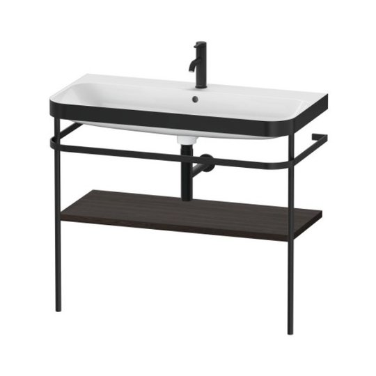 Мебельный комплект с раковиной с 1 отверстием и консолью, 97,5х49 см, Duravit Happy D.2 Plus, орех (HP4738O6969) Duravit Мебельные комплекты