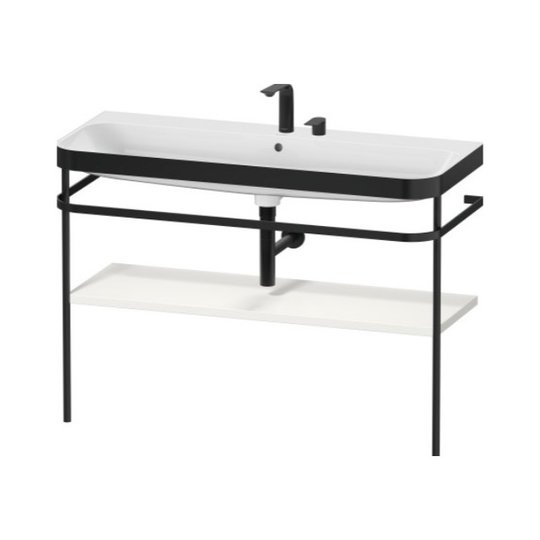 Меблевий комплект з раковиною на 2 отвори і консоллю,117, 5х49 см, Duravit Happy D. 2 Plus, білий шовковисто-матовий (HP4739E39390000) Duravit Меблеві комплекти