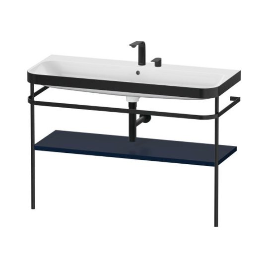 Мебельный комплект с раковиной на 2 отверстия и консолью, 117,5х49 см, Duravit Happy D.2 Plus, темно-синий (HP4739E98980000) Duravit Мебельные комплекты