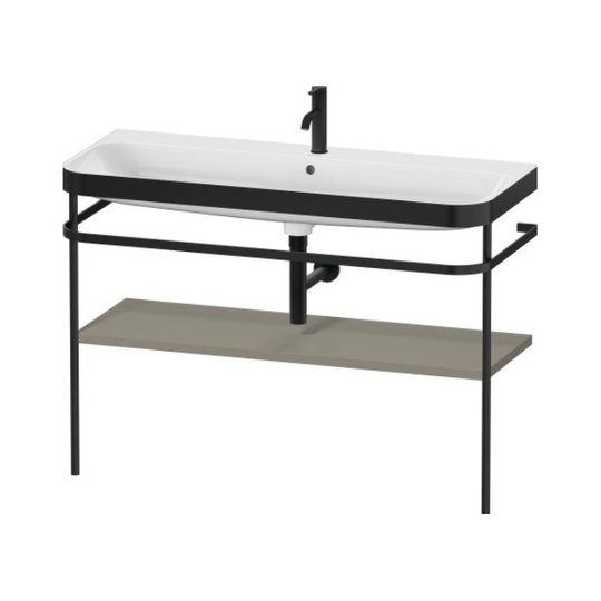 Мебельный комплект с раковиной с 1 отверстием и консолью, 117,5х49 см, Duravit Happy D.2 Plus, серый камень (HP4739O92920000) Duravit Мебельные комплекты