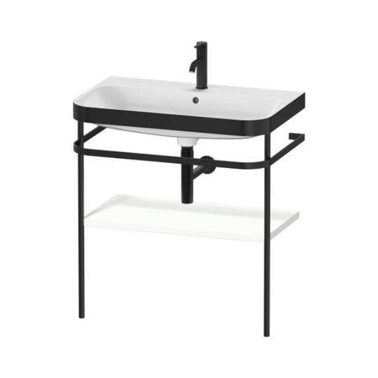 Мебельный комплект с раковиной c 1 отверстием и консолью, 77,5х49 см, Duravit Happy D.2 Plus, белый супер матовый (HP4737O8484) Duravit Мебельные комплекты