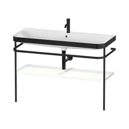 Мебельный комплект с раковиной с 1 отверстием и консолью, 117,5х49 см, Duravit Happy D.2 Plus, белый матовый (HP4739O36360000) Duravit Мебельные комплекты